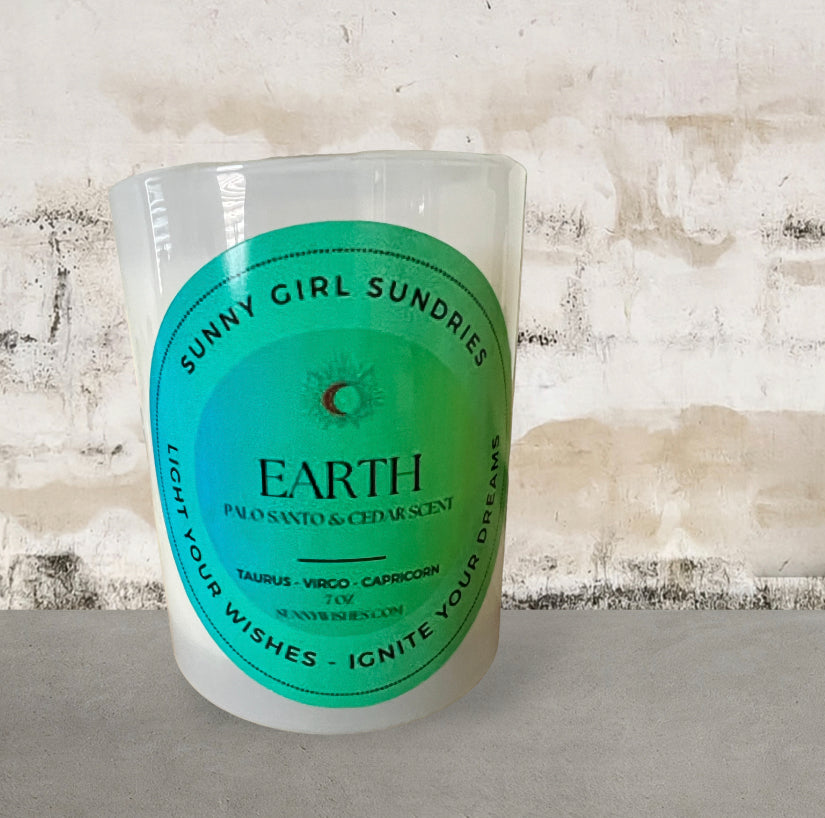 Elementals Collection Wooden Wick'd Candle set of 4