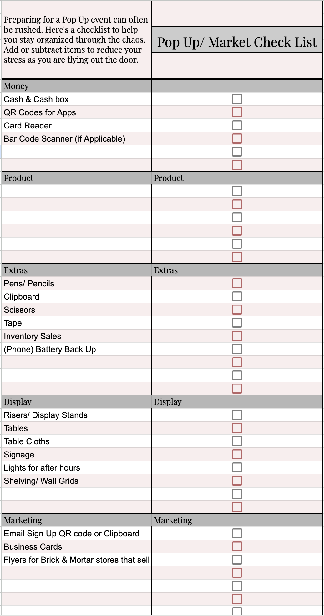 Blink Book Digital Organizer: Pop up Checklist