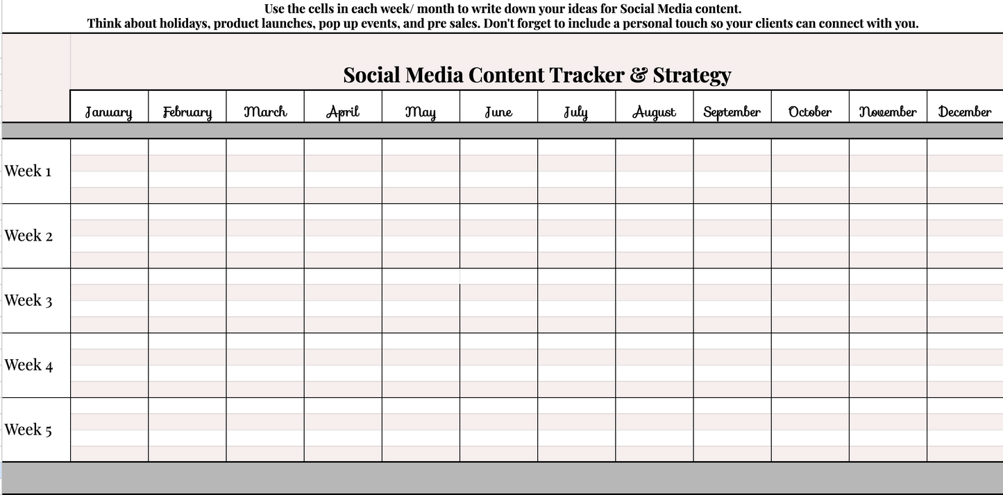 Blink Book Digital Organizer: Social Media Content Tracker