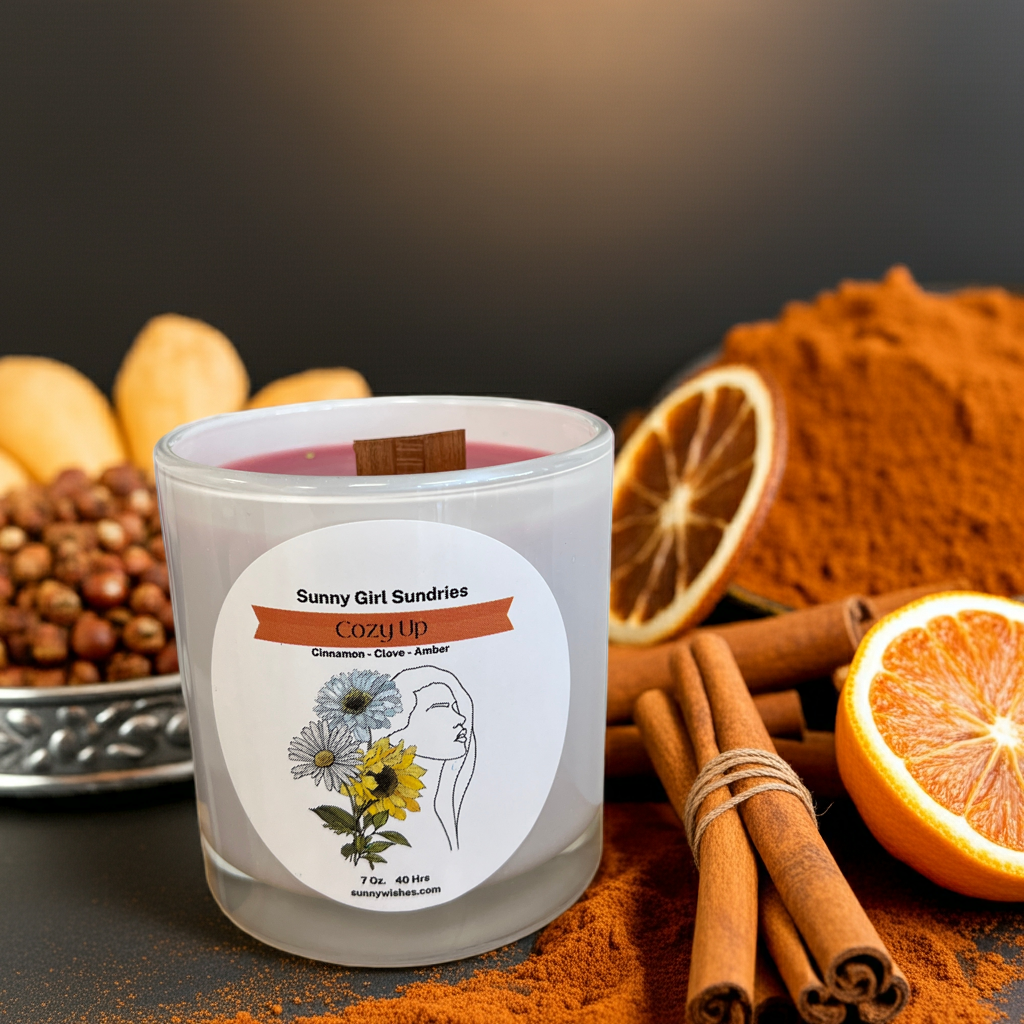 Cozy Up- Cinnamon & Spice Scented Candle